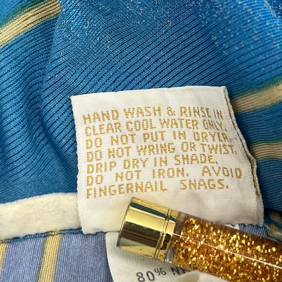 Vintage Sirena 1 Piece Striped Ruffle Removable Straps Retro Bathing Swim Suit - Picture 8 of 12